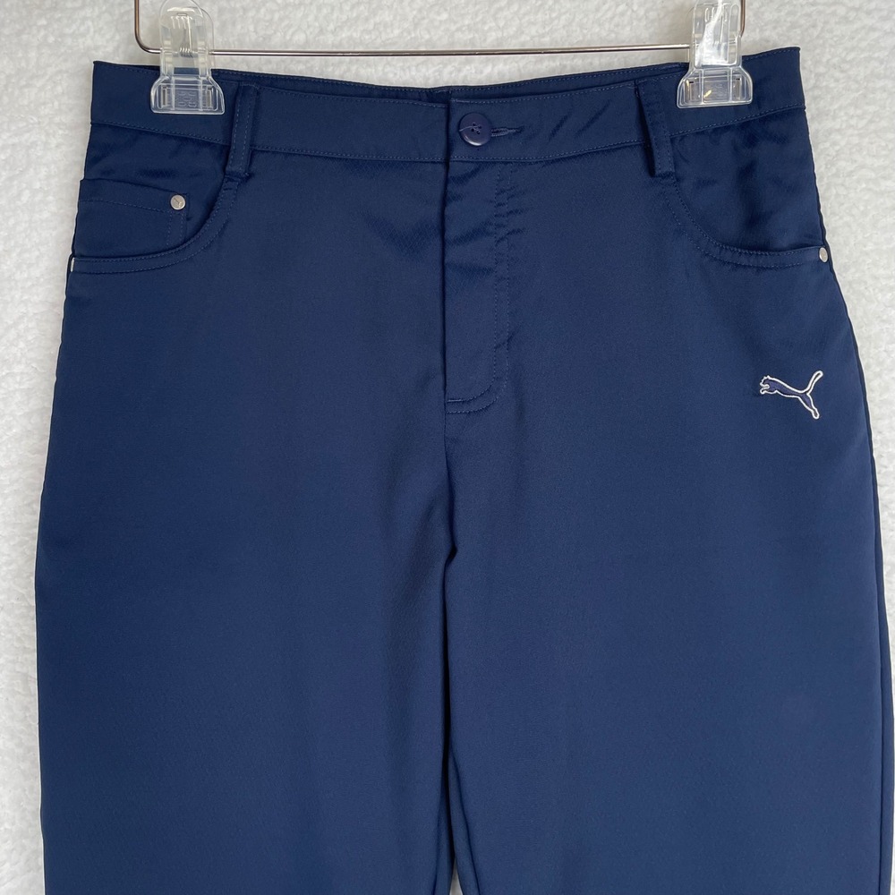 Puma Sportlifestyle Navy Blue Golf Pants Womens XL Stretch 5-Pocket Performance